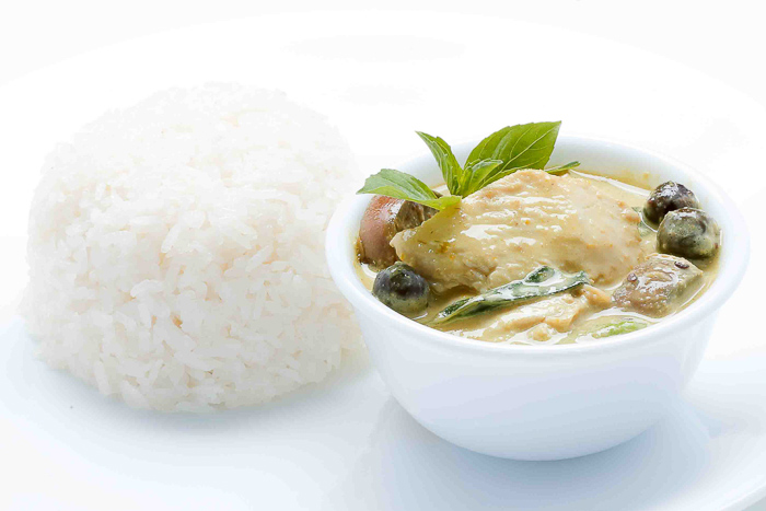 Rice w/ Royal Chicken Green Curry